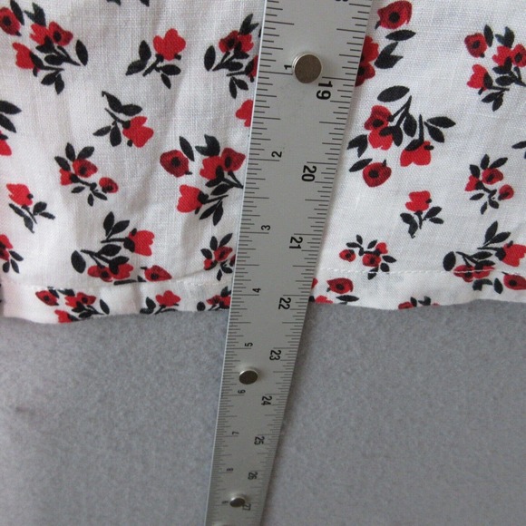 Cynthia Rowley Floral 100% Linen Skirt Top Set - Picture 8 of 16
